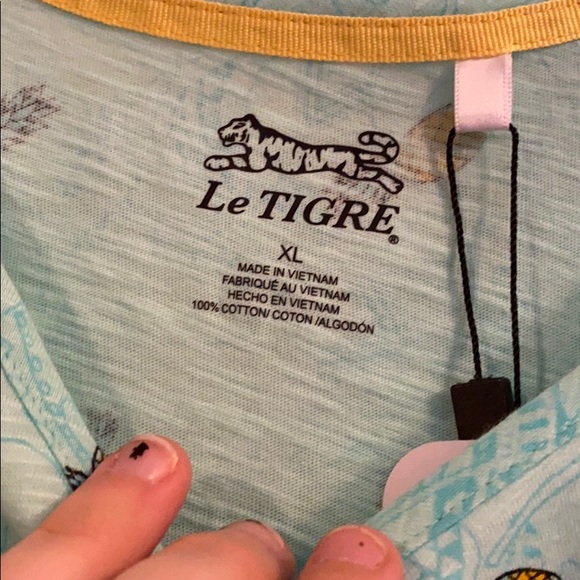 Le Tigre Pineapple Print Tee - Picture 3 of 4